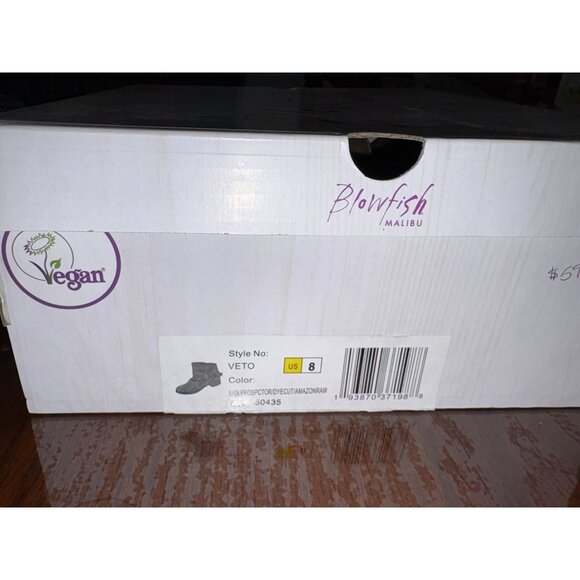 Blowfish Malibu Brown Veto Faux Suede Ankle Boots Side Zip Women 8 Buckle New - Picture 10 of 13